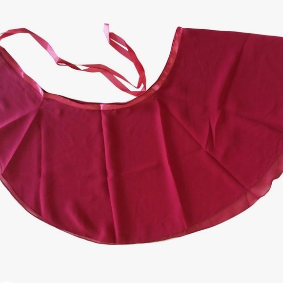 Girls Ballet Wrap Skirt in Red - Picture 2 of 3